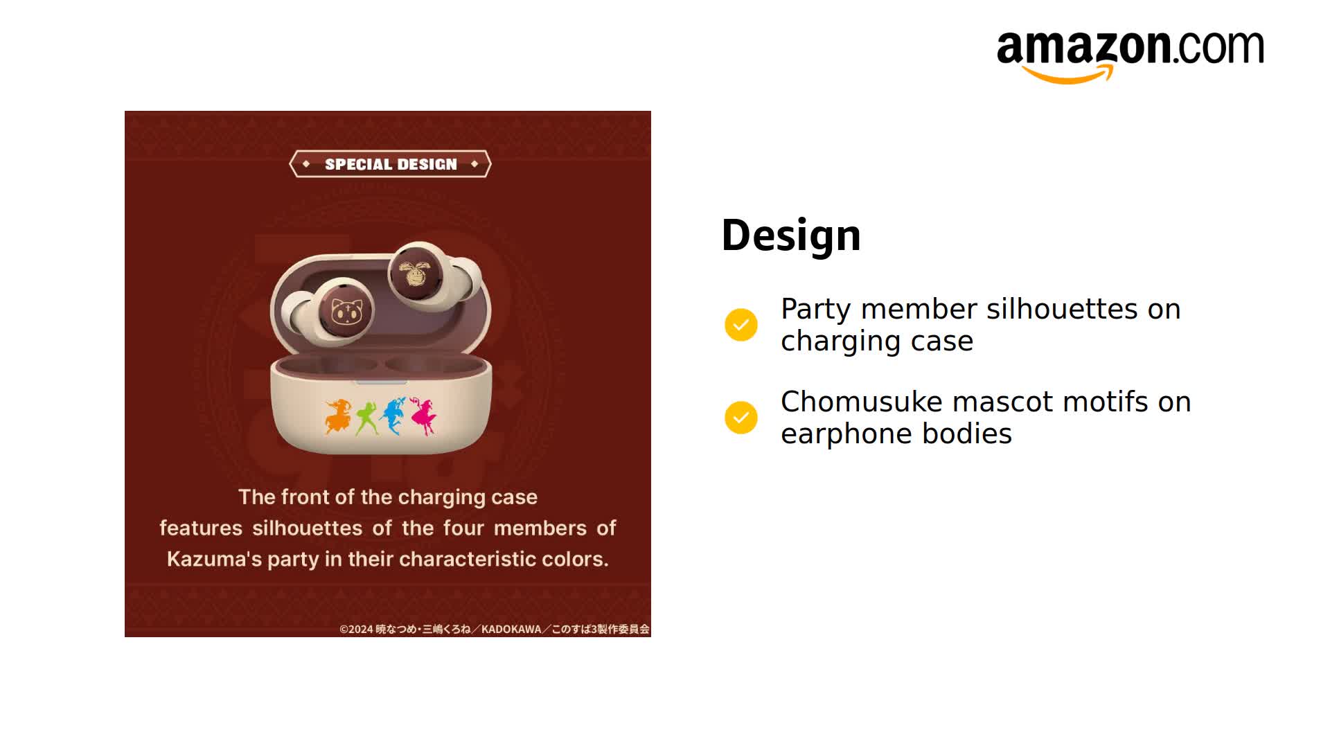 Megumin ワイヤレスイヤホン スペシャルメイド TRUE WIRELESS STEREO EARPHONES Konosuba Megumin model Bluetooth in